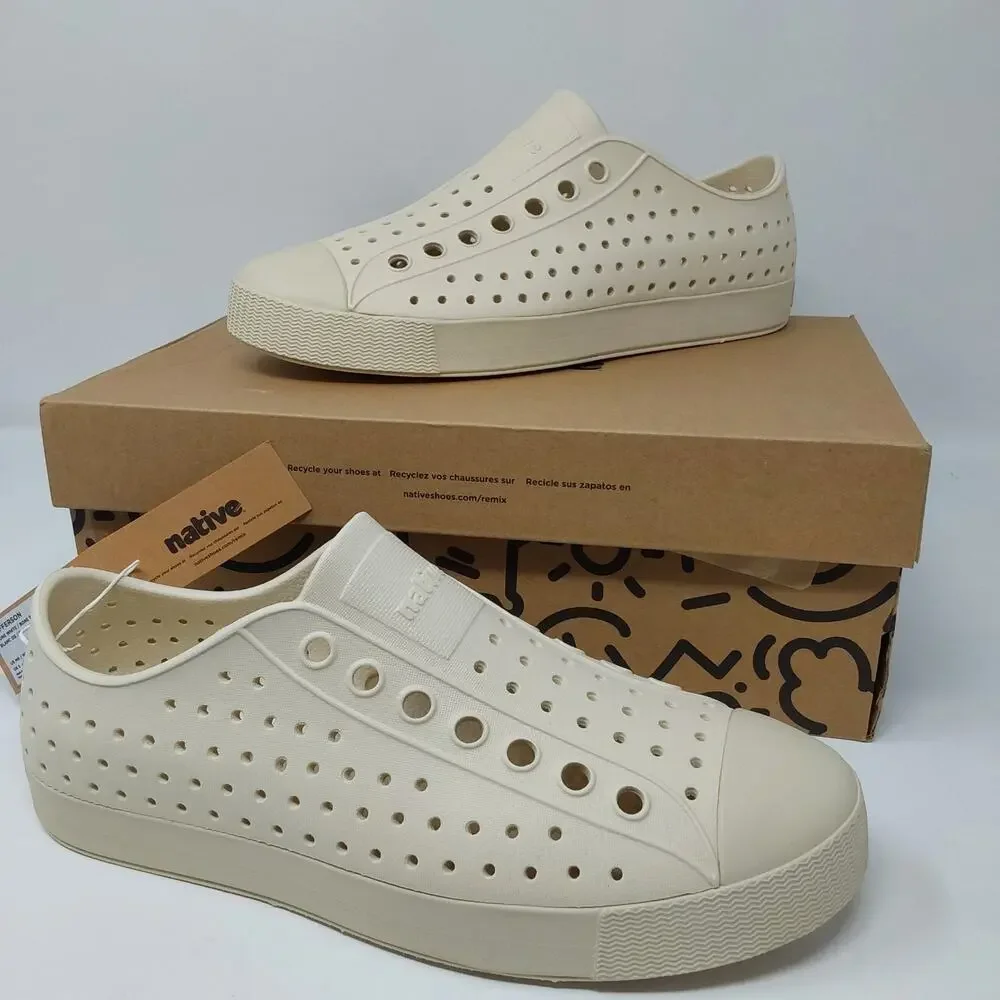 Native Shoes Jefferson Bone White Slip On Water Shoes Men's 6 Women's 8 NWB